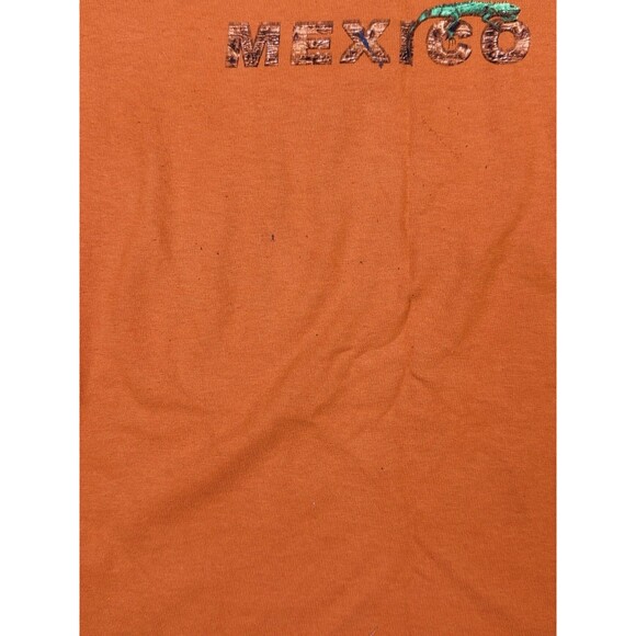 Harley-Davidson Cancun Mexico T-Shirt Orange Unisex Size Large Vintage 90s/2000s - Picture 6 of 9